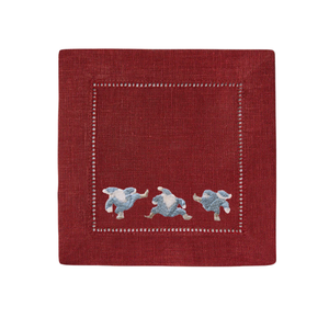 Frost & Silver Dancing Santa Cocktail Napkins