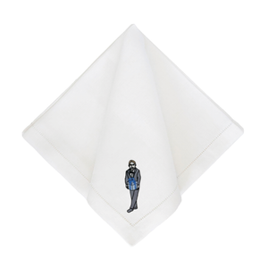 Julia Christian Man with a Gift in Grey & Blue