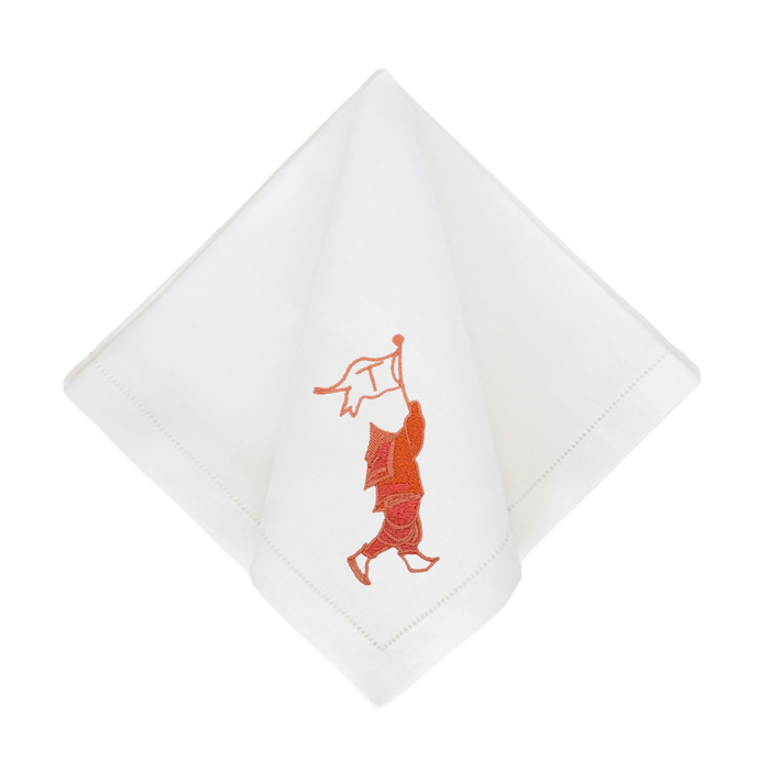 Bob Christian Coral Telfair Man Dinner Napkins-Set of 4