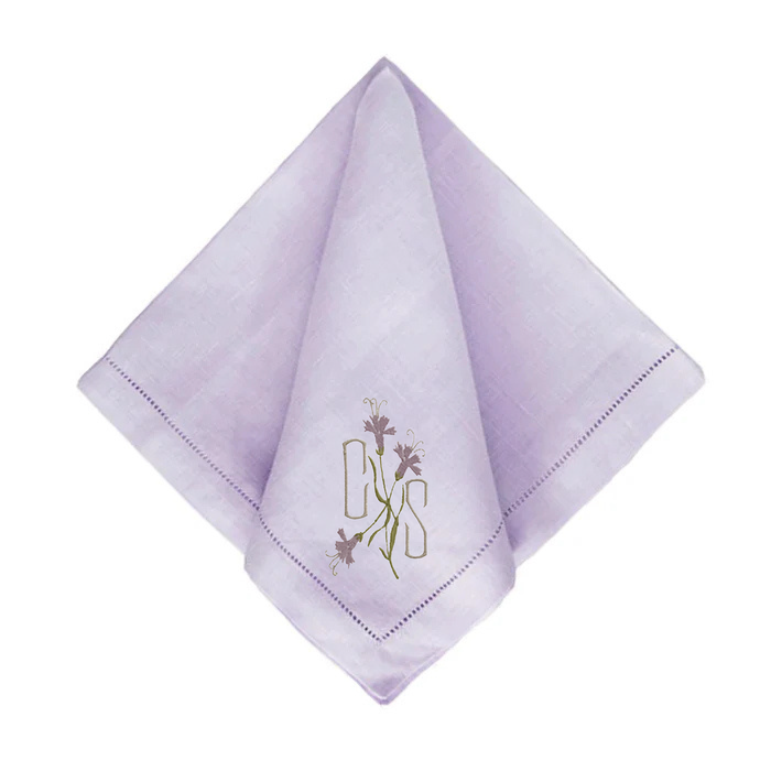 Festival Customizable Linen Dinner Napkins - Pansy