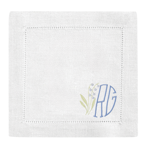 Festival Customizable Linen Cocktail Napkins-White