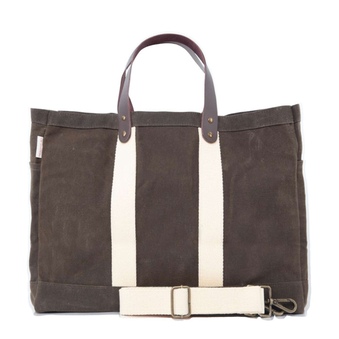 Waxed Commute Customizable Tote - Olive