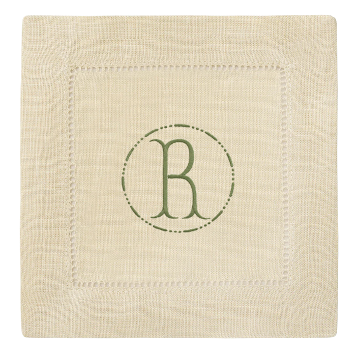 Festival 6x6 Customizable Linen Cocktail Napkins - Stone