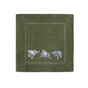 Frost & Silver Dancing Santa Cocktail Napkins