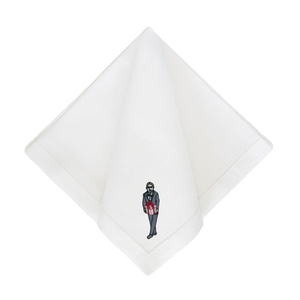 Julia Christian Man with a Gift in Grey & Red