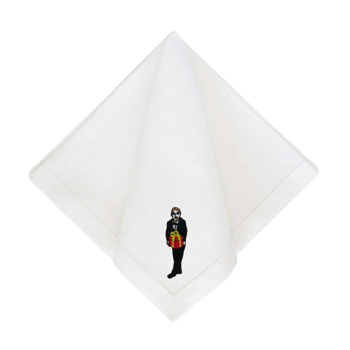 Julia Christian Man with a Gift in Black & Chartreuse