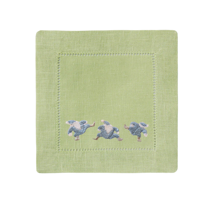 Frost & Silver Dancing Santa Cocktail Napkins