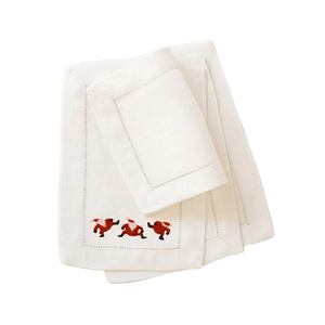 6 x 9 Classic Dancing Santa Christmas Cocktail Napkins