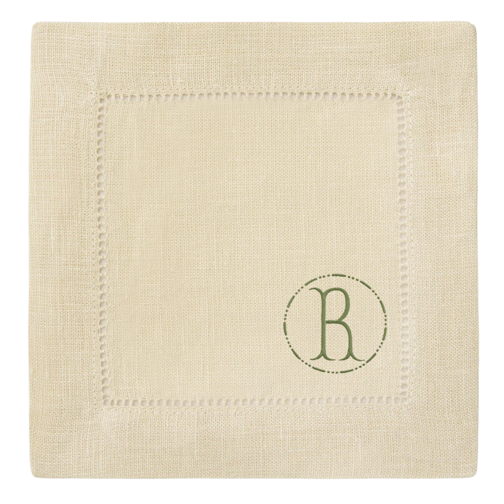 Festival 6x6 Customizable Linen Cocktail Napkins - Stone