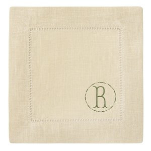Festival 6x6 Customizable Linen Cocktail Napkins - Stone