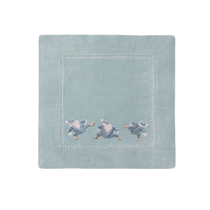 Frost & Silver Dancing Santa Cocktail Napkins