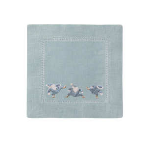 Frost & Silver Dancing Santa Cocktail Napkins