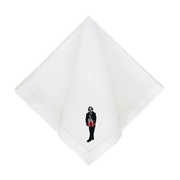 Julia Christian Man with a Gift in Black & Red