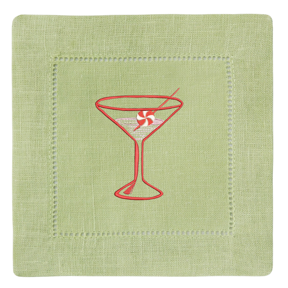 Peppermint Martini Cocktail Napkins-Multiple Colors