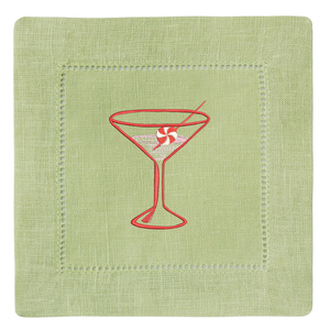 Peppermint Martini Cocktail Napkins-Multiple Colors
