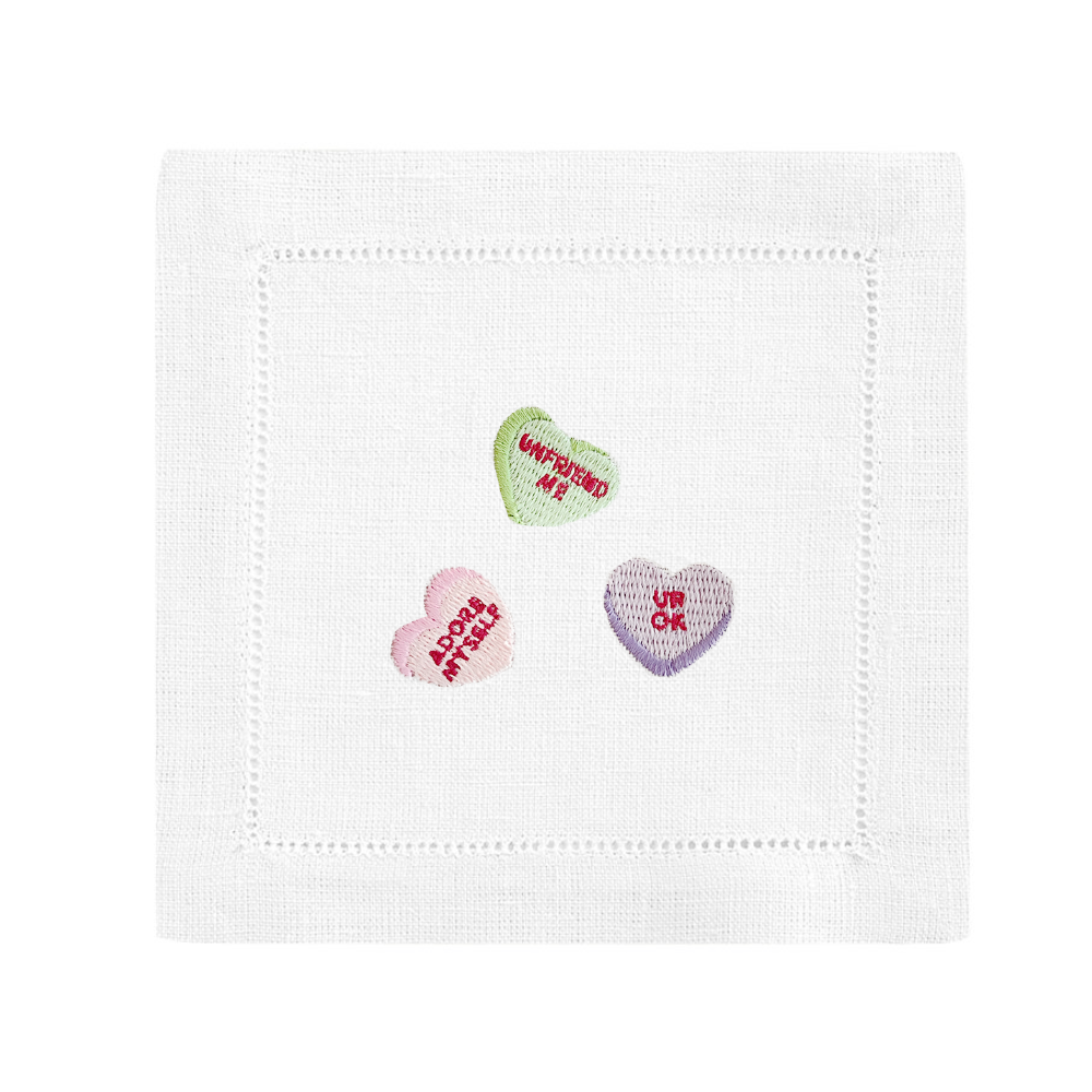 Candy Hearts Cocktail Napkins