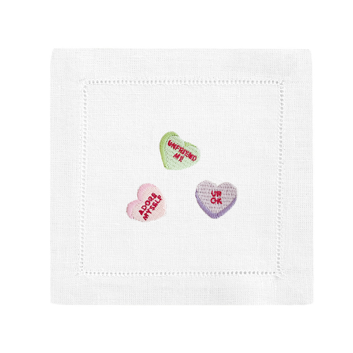 Candy Hearts Cocktail Napkins