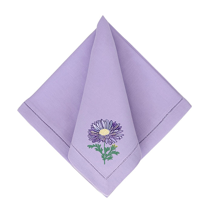 Summer Aster Dinner Napkins-Pansy