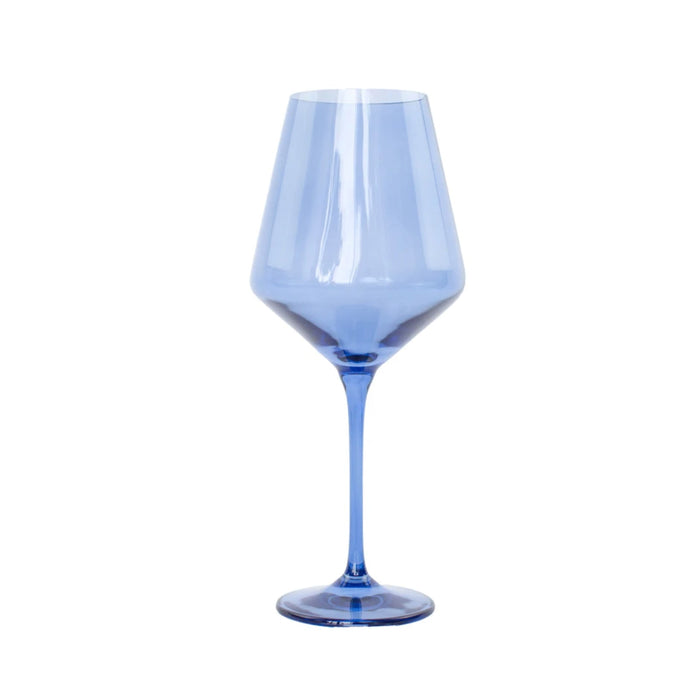 Cobalt Blue Stemmed Wine Glasses