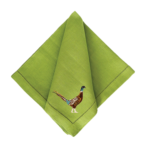 Pheasant Dinner Napkins - Fern
