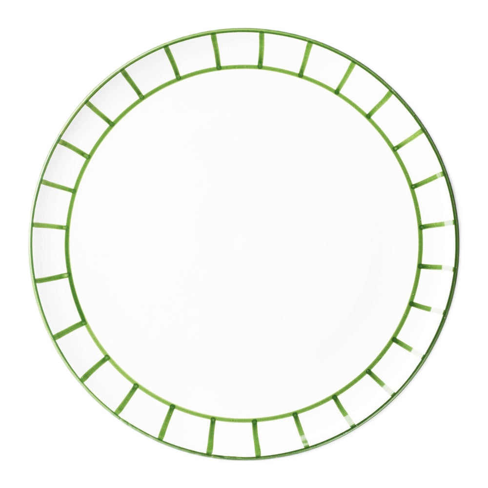 Fence Dinner Plate - Green