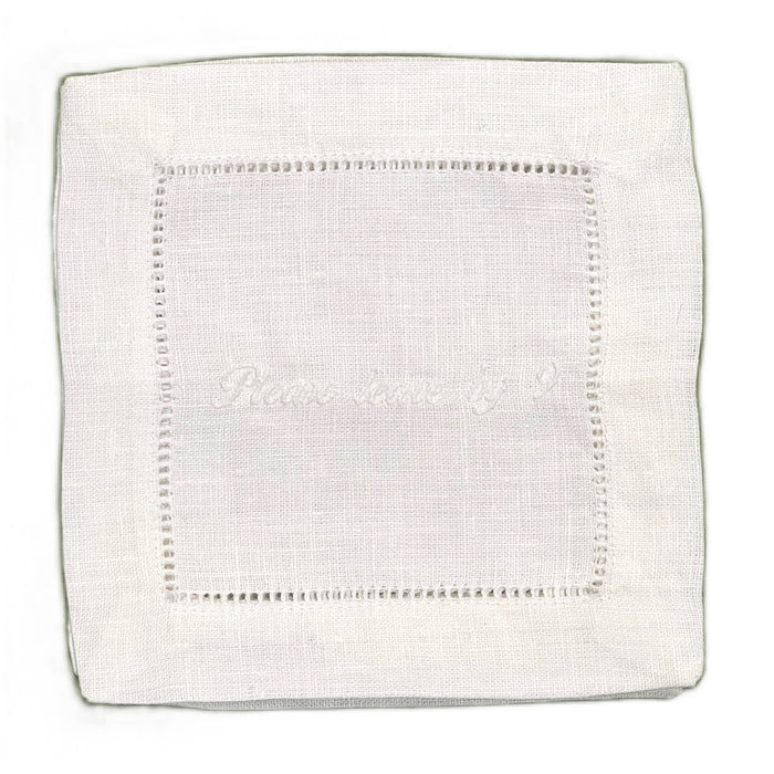 White Hand Knot Fringe Linen Dinner Napkins - Quince – Courtland & Co