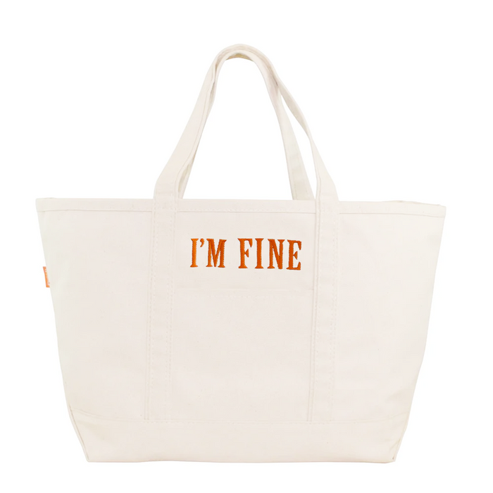 I'm Fine Canvas Tote