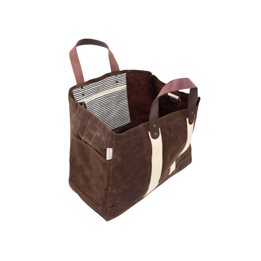 Waxed Commute Customizable Tote - Khaki