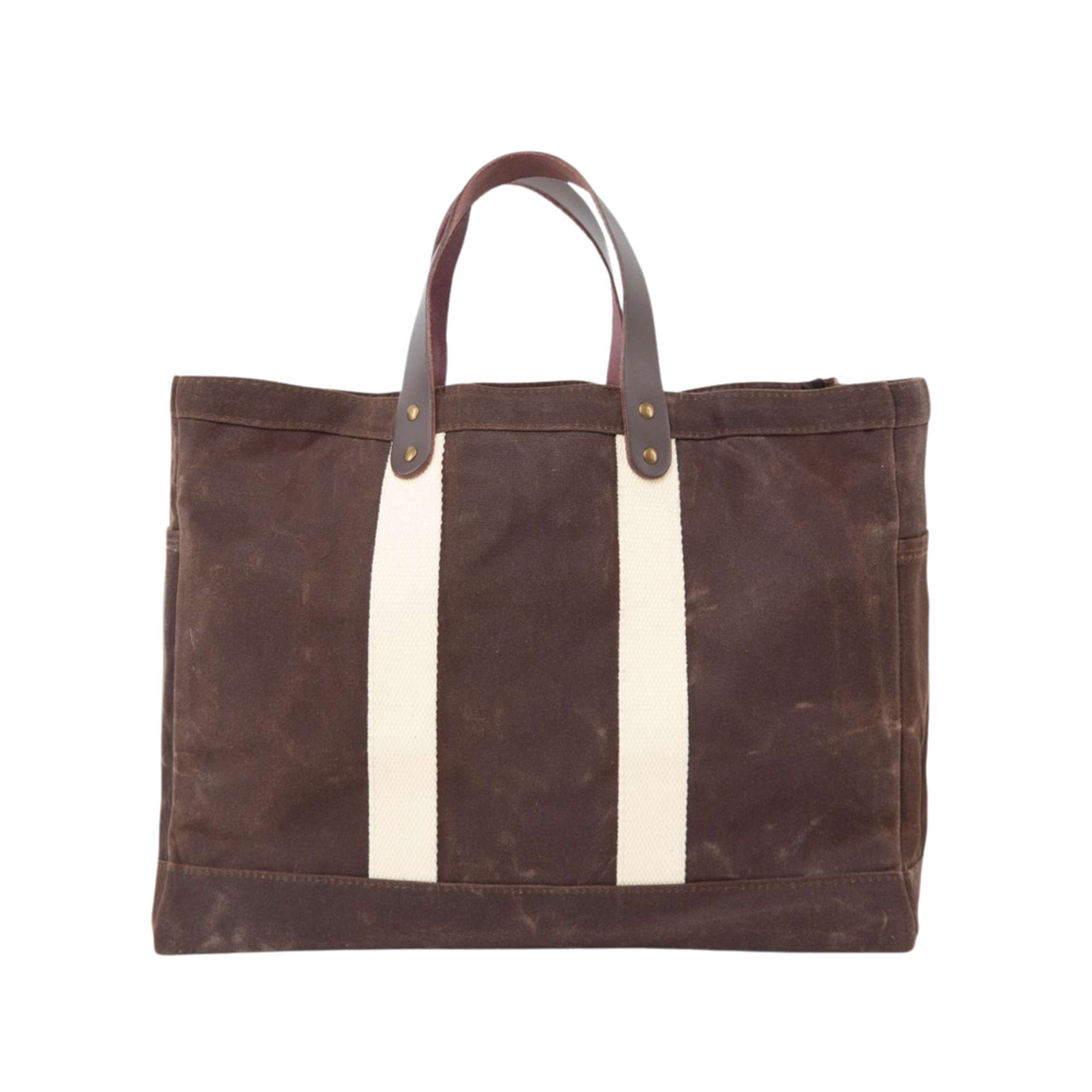 Waxed Commute Customizable Tote - Khaki