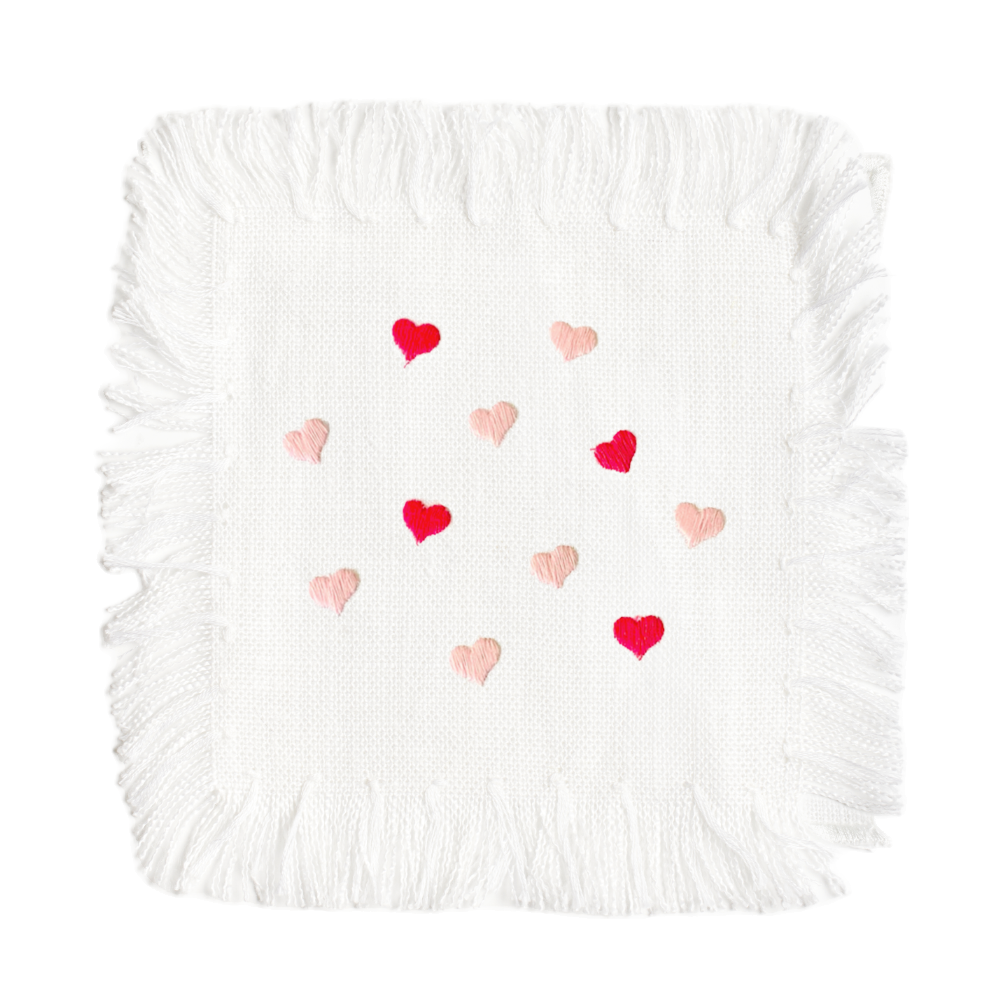 Mini Hearts Cocktail Napkin