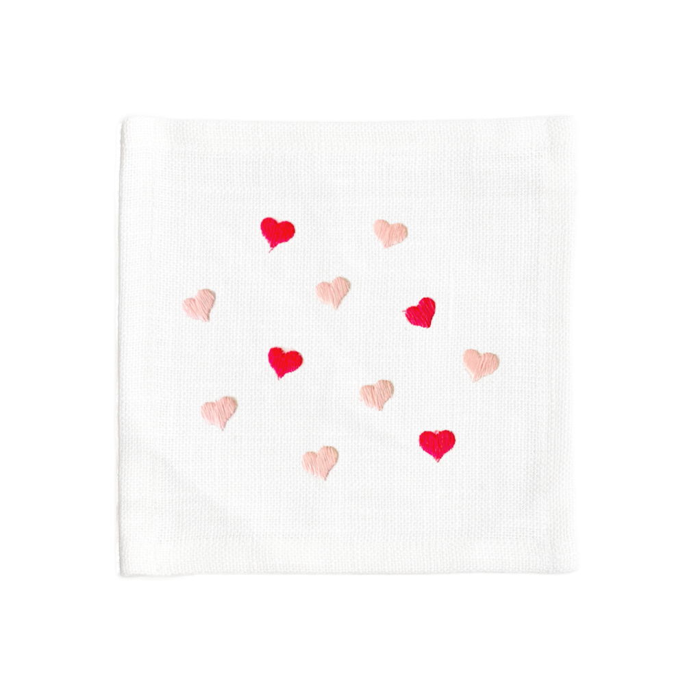 Mini Hearts Cocktail Napkin