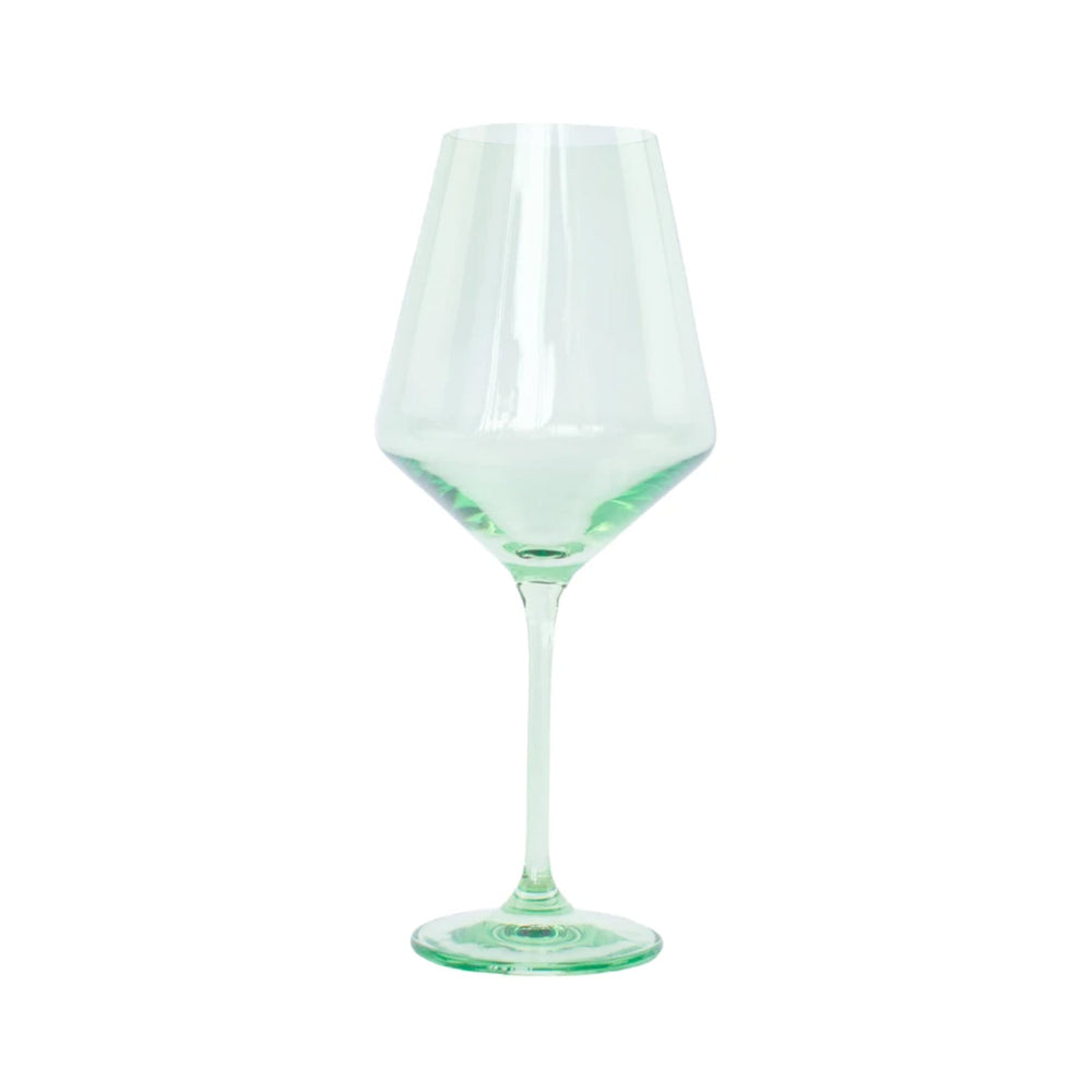 Mint Green Stemmed Wine Glasses