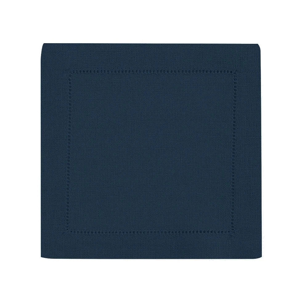 Festival 6x6 Customizable Linen Cocktail Napkins - Navy