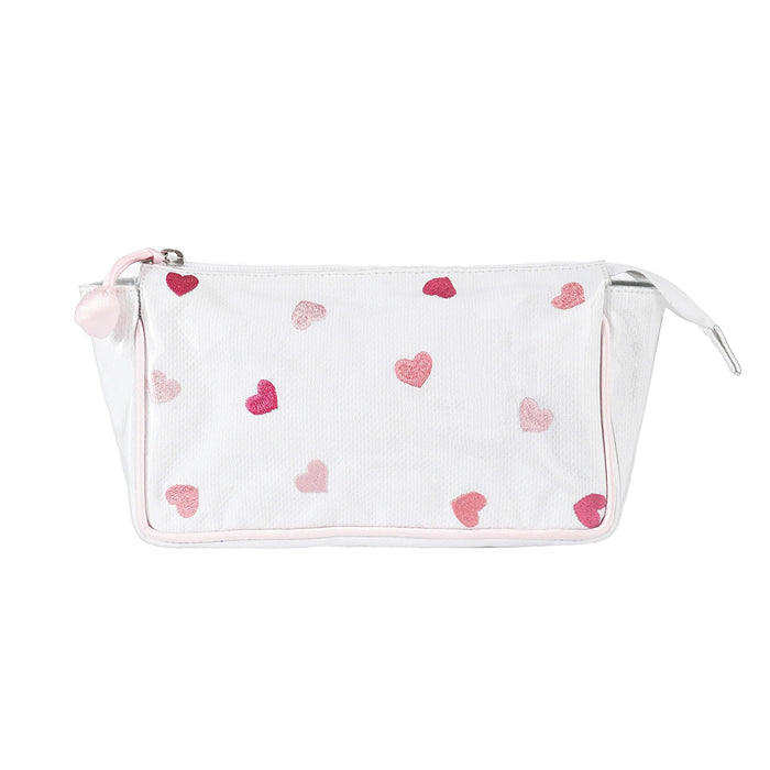 Josie Heart Small Cosmetic Bag in Pink