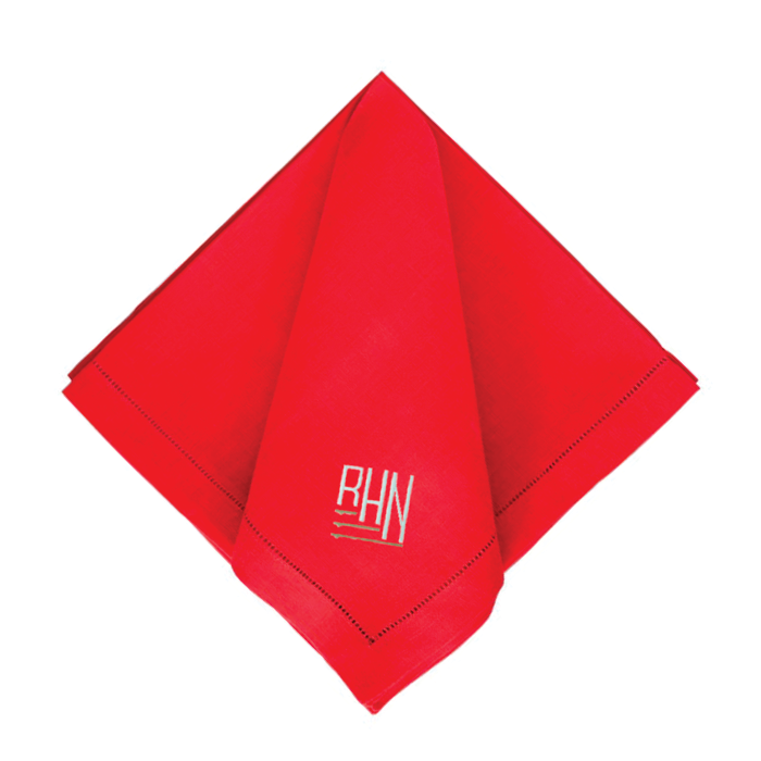 Festival Customizable Linen Dinner Napkins - Poppy