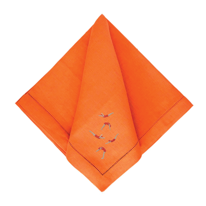 Diver Dinner Napkins - Tangerine