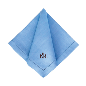 Festival Customizable Linen Dinner Napkins - Bluebell