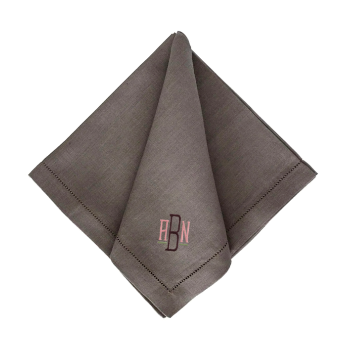 Festival Customizable Linen Dinner Napkins - Pewter