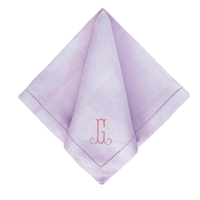 Festival Customizable Linen Dinner Napkins - Pansy