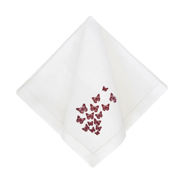 Purple Sapphire Butterfly Dinner Napkin