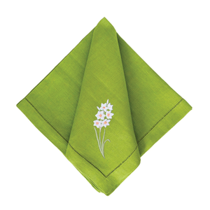 Daffodil Dinner Napkins - Fern