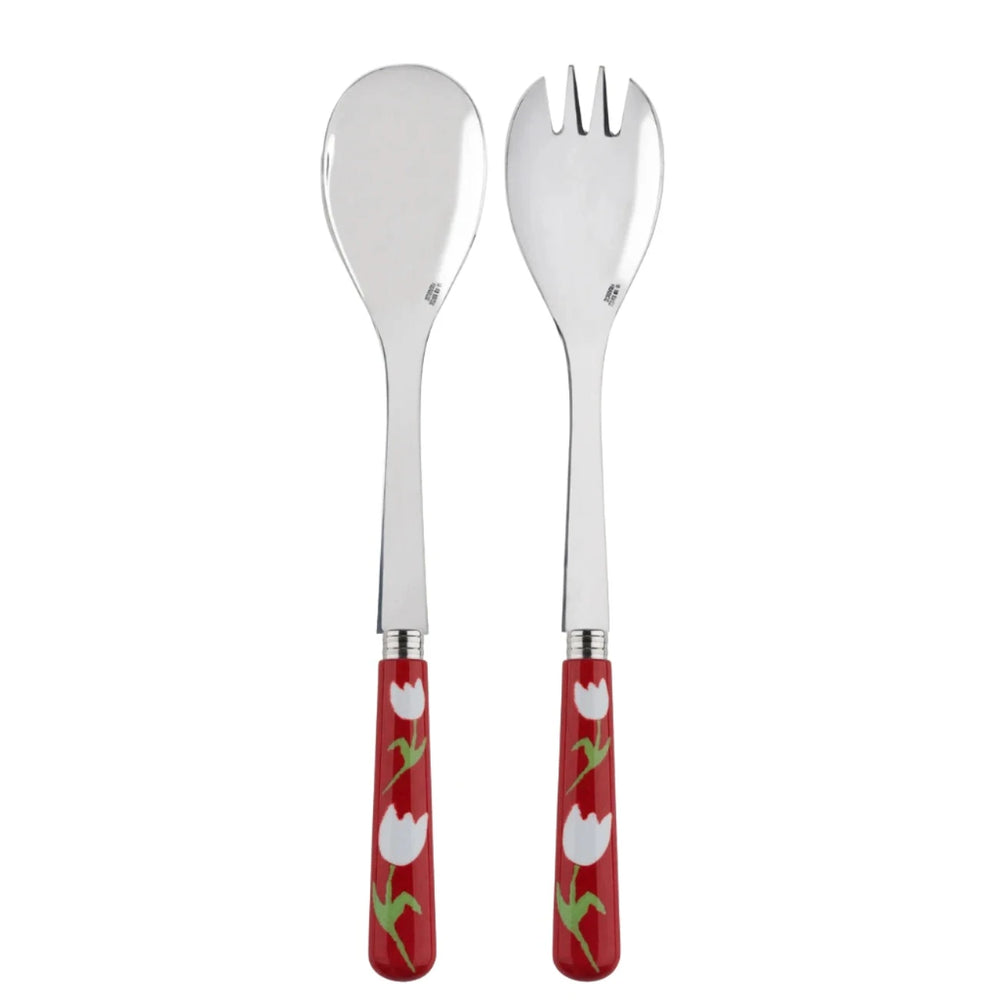 Tulip Red Salad cutlery set