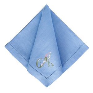 Floral Alphabet Dinner Napkins -Set of 4