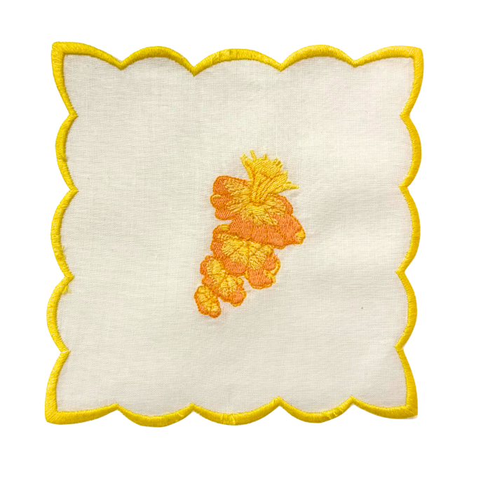 Bob Christian Wisteria Scallop Cocktail Napkins