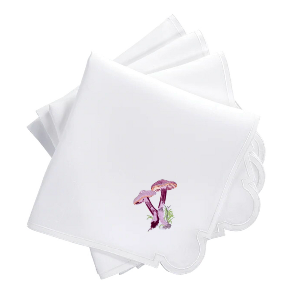 Mystical Purple Mushroom Dinner Napkins