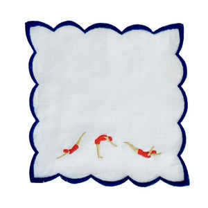 Diver Cocktail Napkins -Multiple Trim Colors