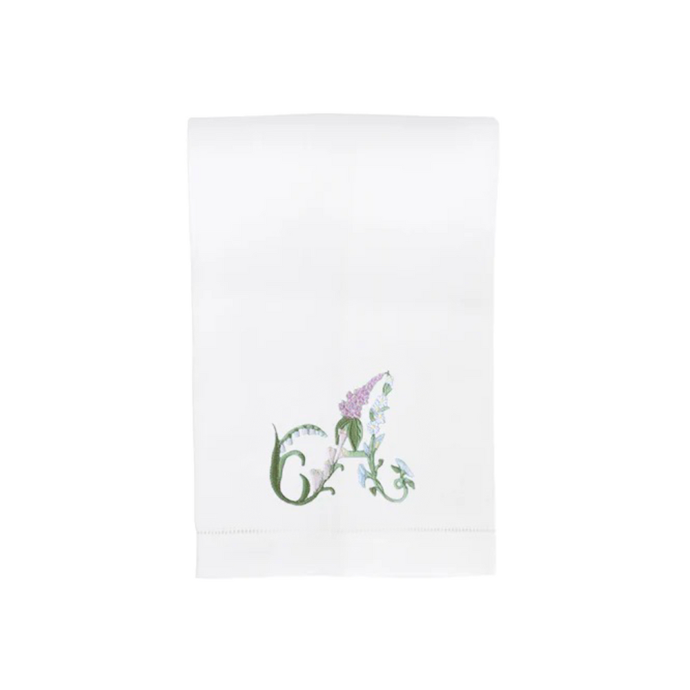 Floral Alphabet Hand Towel