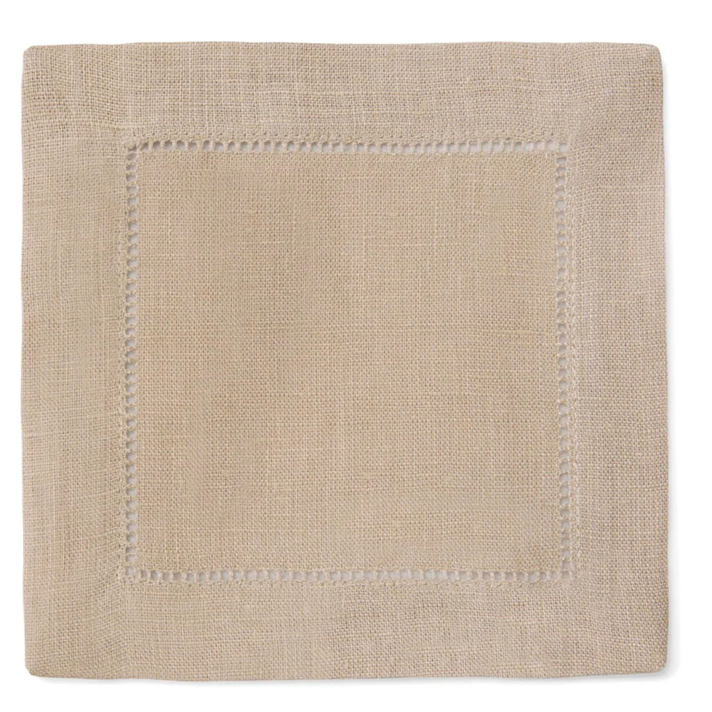 Festival 6x6 Customizable Linen Cocktail Napkins - Natural