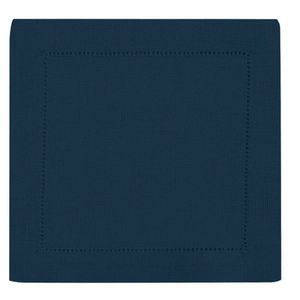 Festival 6x6 Customizable Linen Cocktail Napkins - Navy