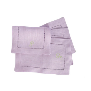 Festival 6x9 Customizable Linen Cocktail Napkins - Pansy